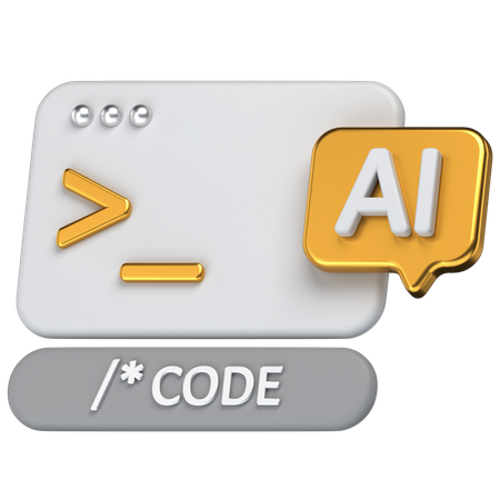 Ai Code  3D Icon