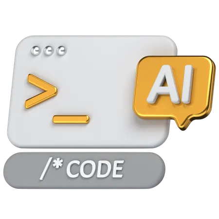 Ai Code  3D Icon