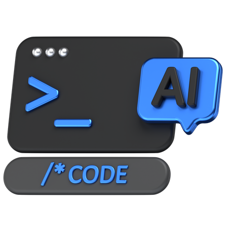Ai Code  3D Icon