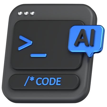 Ai Code  3D Icon