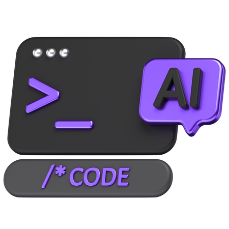 Ai Code  3D Icon