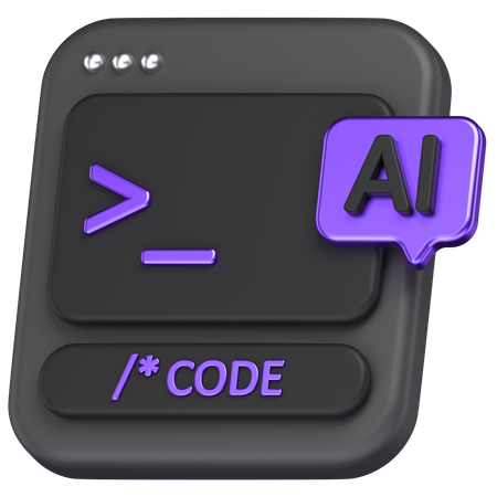 Ai Code  3D Icon