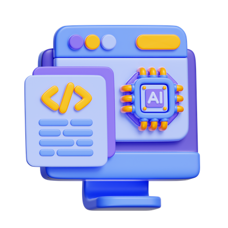 AIコードエディター  3D Icon