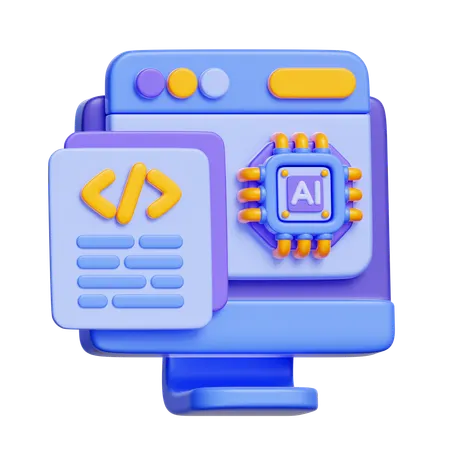 AIコードエディター  3D Icon