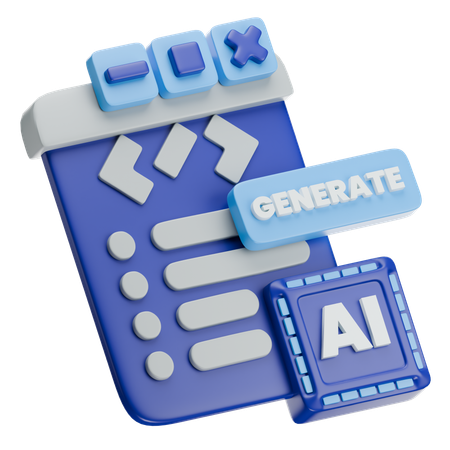 Ai Code Generator  3D Icon