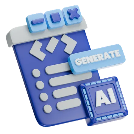 Ai Code Generator  3D Icon