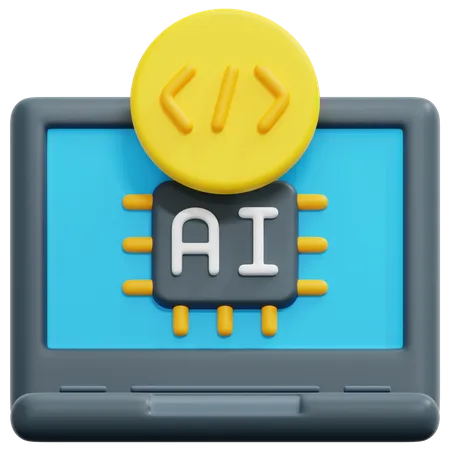 Codificação de IA  3D Icon