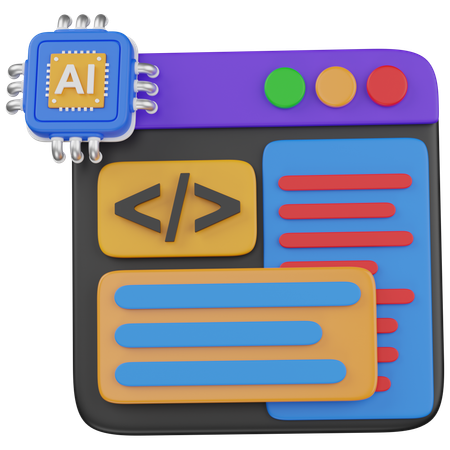 Codage par IA  3D Icon