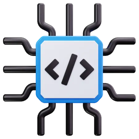 AI Coding  3D Icon