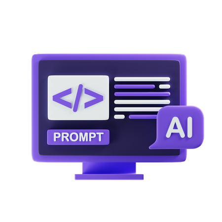 Ai Coding  3D Icon