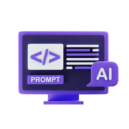 Ai Coding  3D Icon