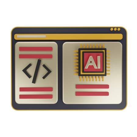 Ai Coding  3D Icon