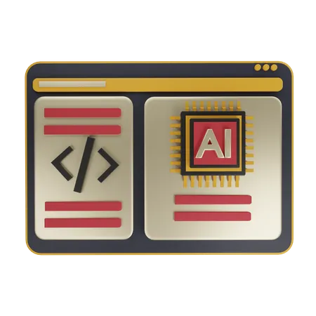 Ai Coding  3D Icon