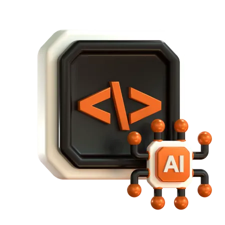 AI Coding  3D Icon