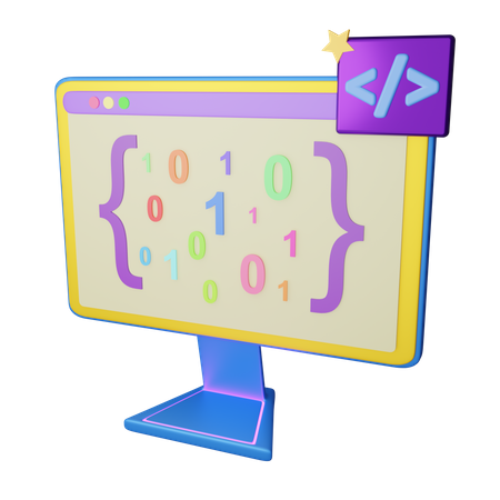 AI Coding  3D Icon