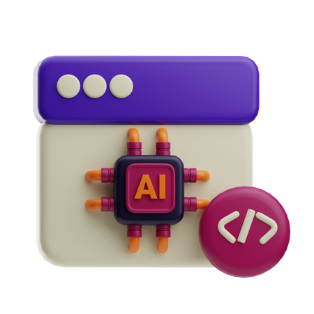 Ai Coding  3D Icon