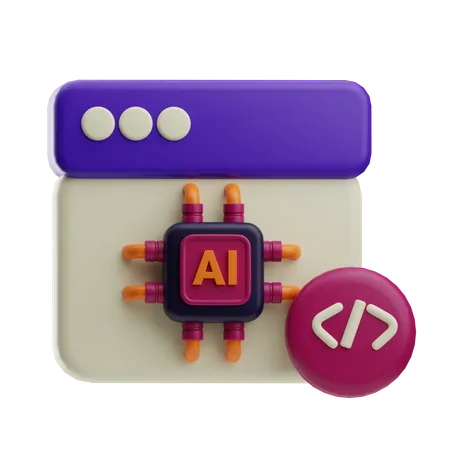 Ai Coding  3D Icon