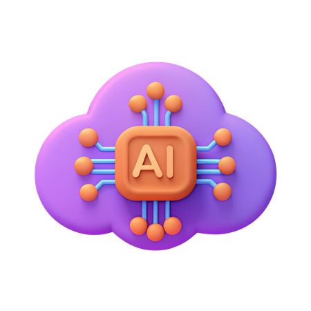 Computação Cognitiva de IA  3D Icon