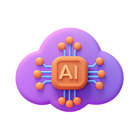 Computación cognitiva de IA  3D Icon