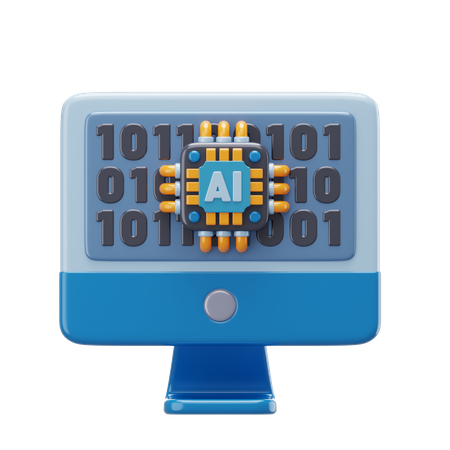 Ai Computer  3D Icon