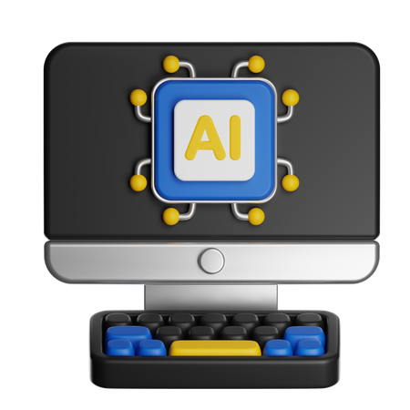 Ai Computer  3D Icon