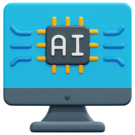 Ai Computer  3D Icon