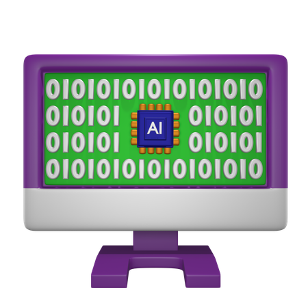 Ai Computer  3D Icon