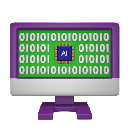 Ai Computer  3D Icon