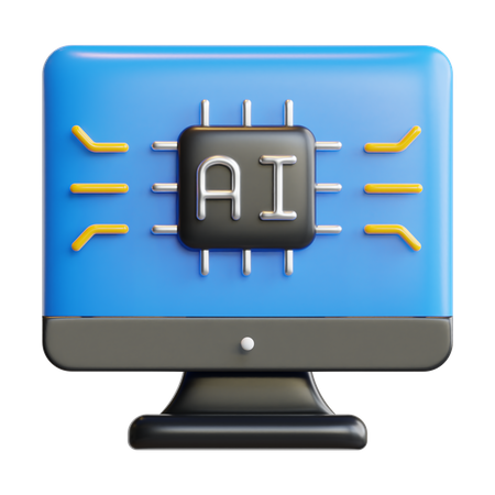 Ai Computer  3D Icon