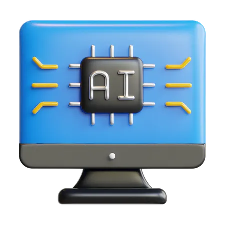 Ai Computer  3D Icon