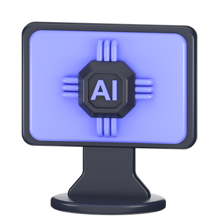 Ai Computer  3D Icon