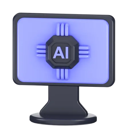 Ai Computer  3D Icon