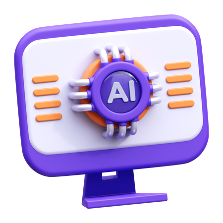 Ai Computer  3D Icon