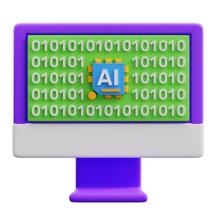 Ai Computer  3D Icon