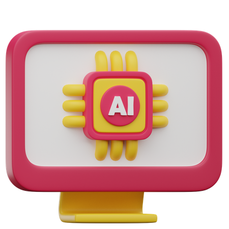 Ai Computer  3D Icon