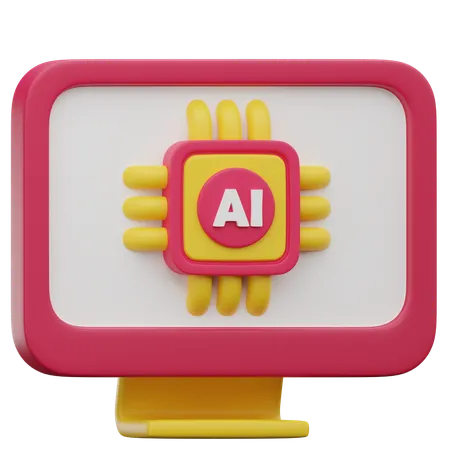 Ai Computer  3D Icon