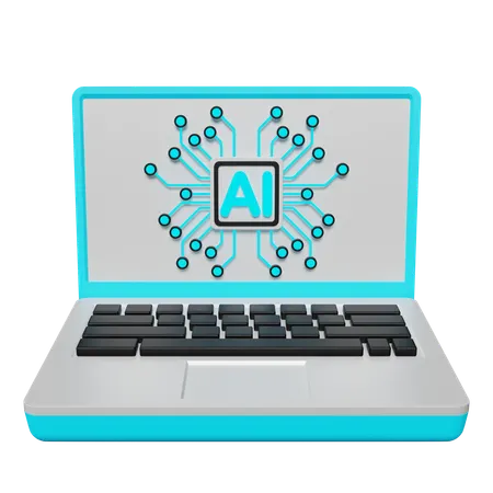 Ai Computer  3D Icon