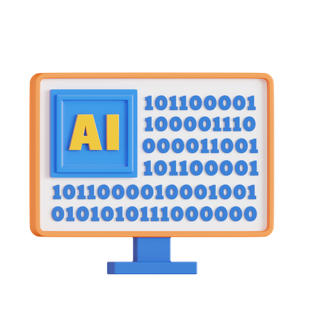 Ai Computer  3D Icon