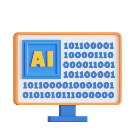 Ai Computer  3D Icon