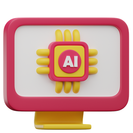 Ai Computer  3D Icon