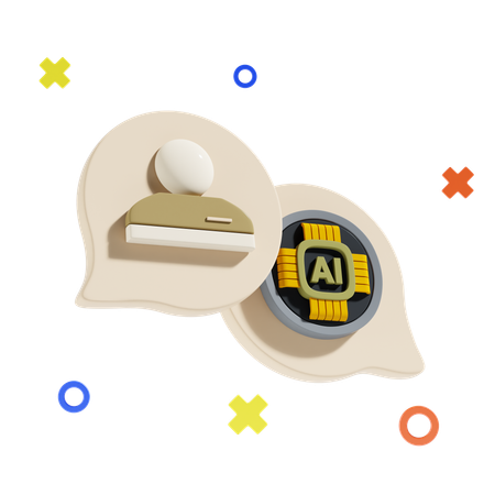 Ai conversa  3D Icon