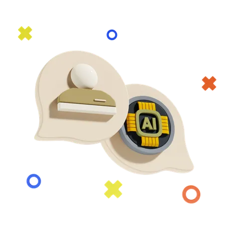 Ai conversa  3D Icon