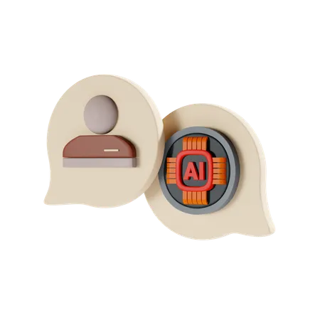 Ai Conversation 3 D Icon And Illustration 3D Icon