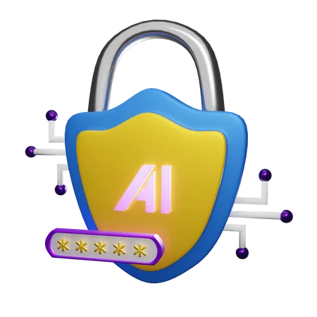 AI Cyber Security  3D Icon