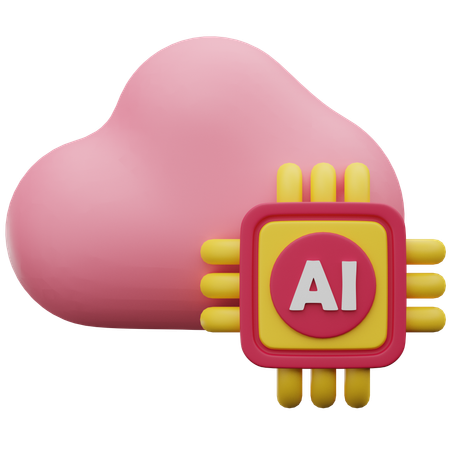 Ai Data Cloud  3D Icon