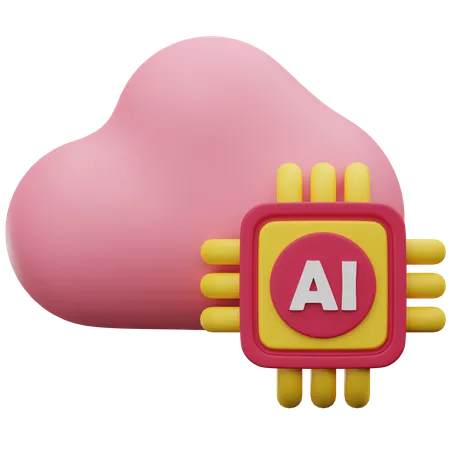 Ai Data Cloud  3D Icon