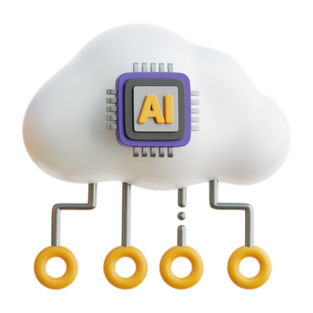 Nuvem de dados de IA  3D Icon