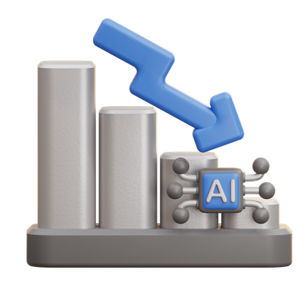 Ai Data Performance Bar Chart  3D Icon