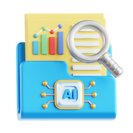 AI Data Search  3D Icon