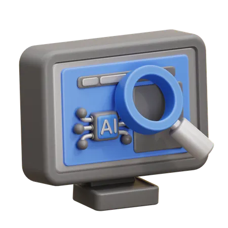 Ai Data Search Analysis  3D Icon